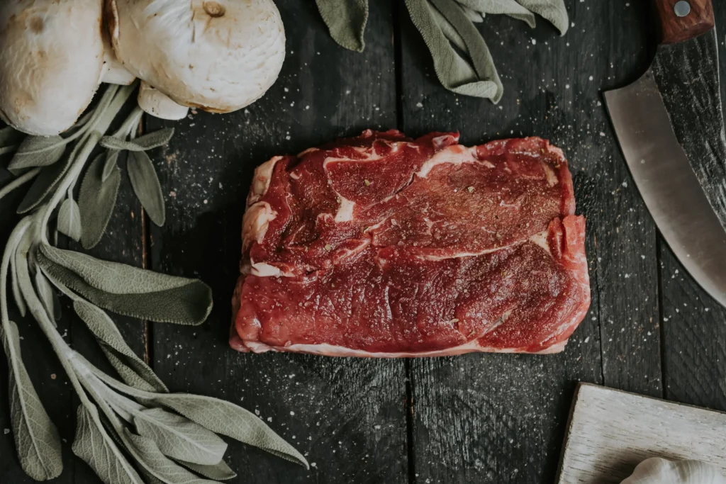 Beef rib eye steak from Pure Valley Farms