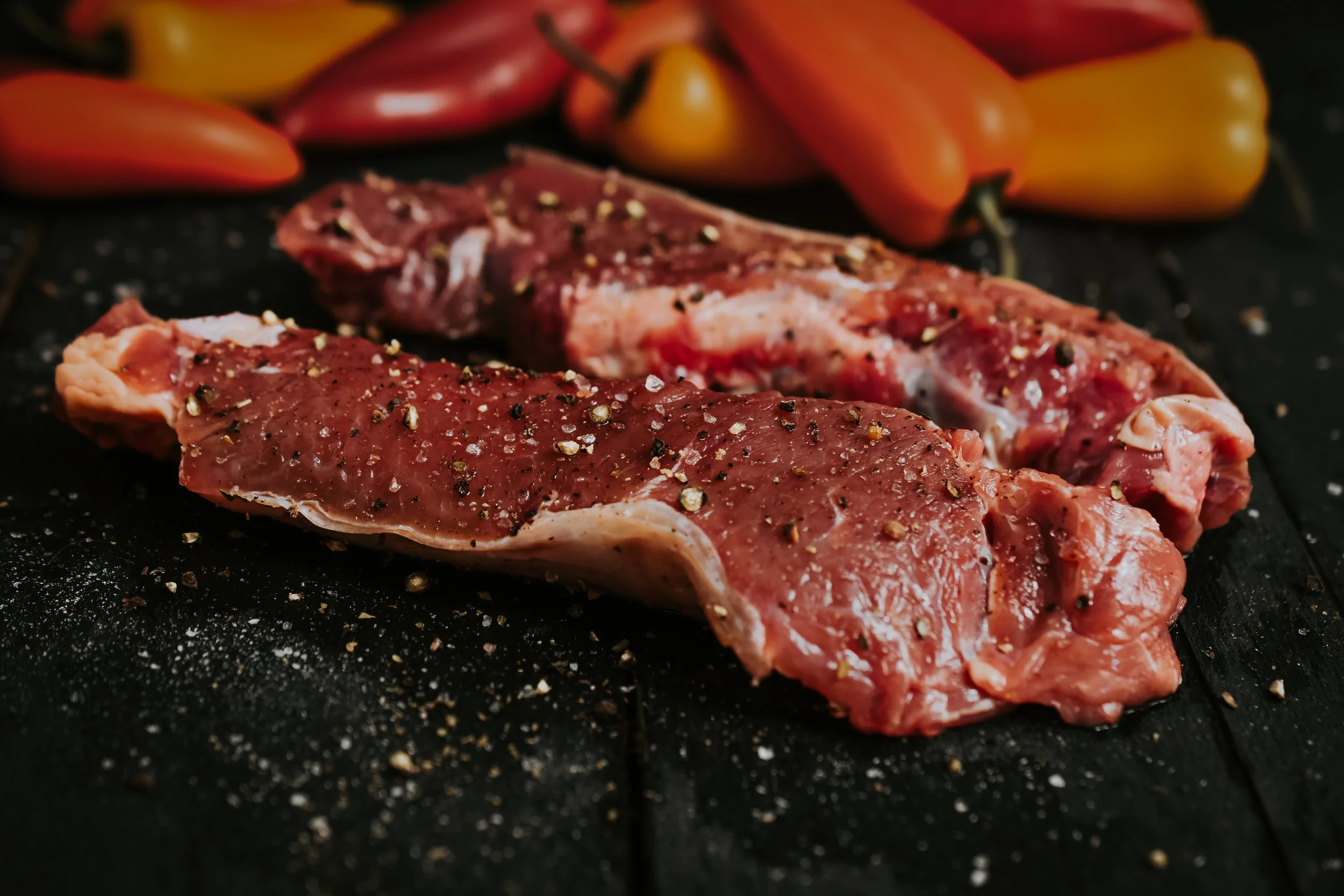 Beef strip loin steak from Pure Valley Farms