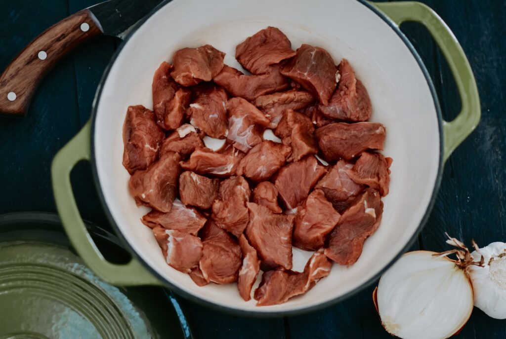 Cubed beef stew meat from Pure Valley Farms