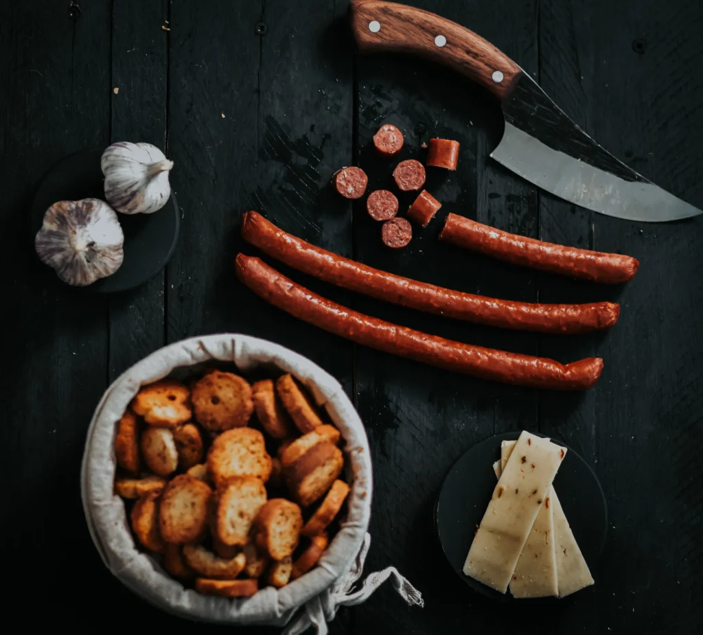 Beef and pork snack sticks from Pure Valley Farms, six per package