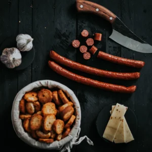 Beef and pork snack sticks from Pure Valley Farms, six per package