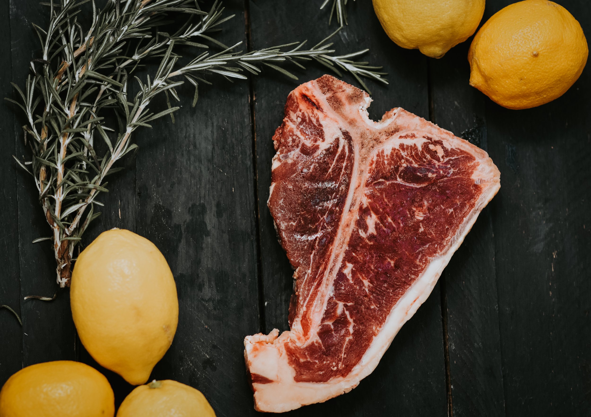 Beef T-bone steak from Pure Valley Farms